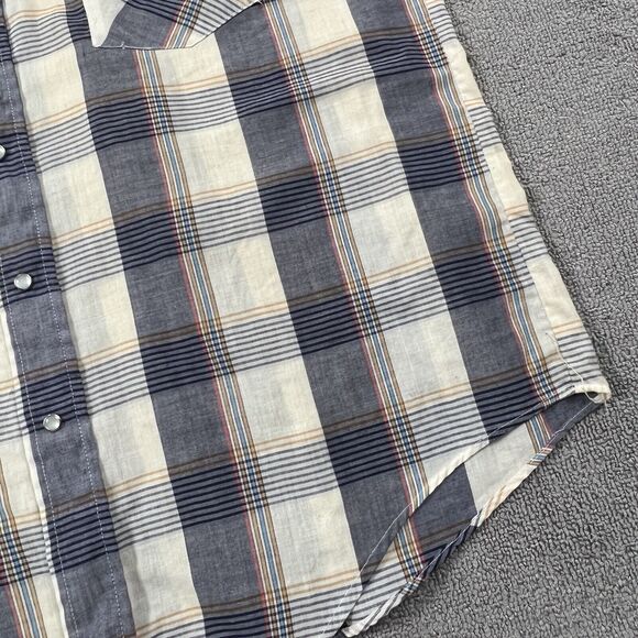 Vintage Chute 1 Shirt Adult Extra Large Plaid Pearl Snap Button Up Western Men's - Picture 5 of 15